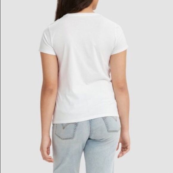 Levi's Women's Graphic T-Shirt Short Sleeve White - Picture 4 of 5